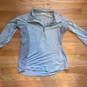 Columbia nylon shirt with quarter zipper.